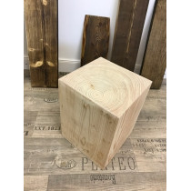Holzblock, Holzdeko, Sitzhocker, Säule, Beistelltisch, Lärche, 55x29x29cm
